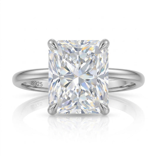 Rectangular Radiant Moissanite Ring#84