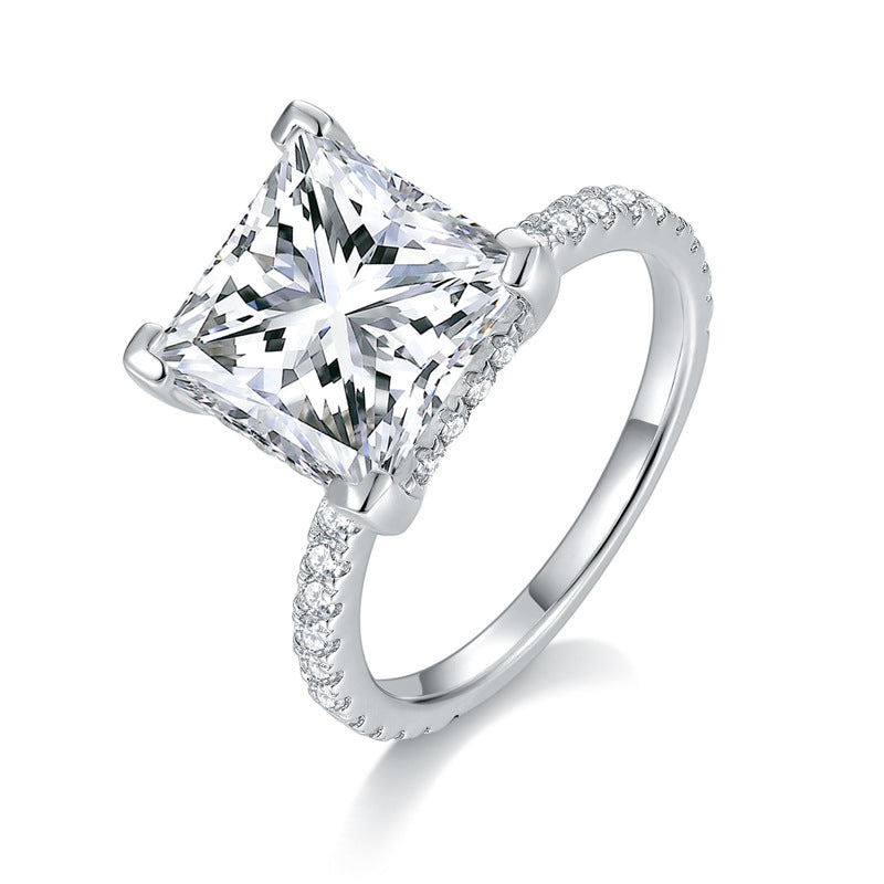 Queena Princess Moissanite Engagement Ring