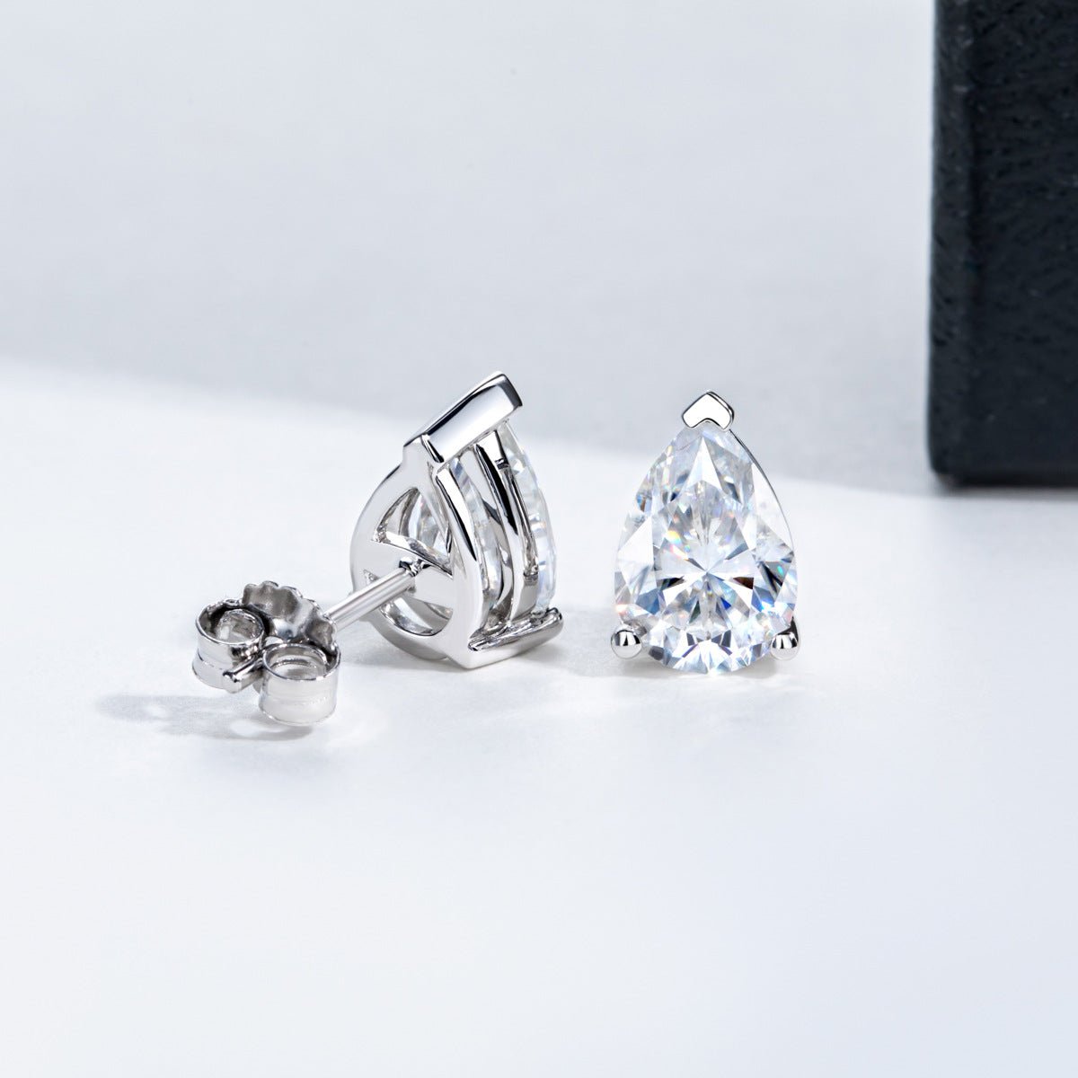 126 Luxury Pear Moissanite Stud Earring in 925 Sterling Silver - VANNICK
