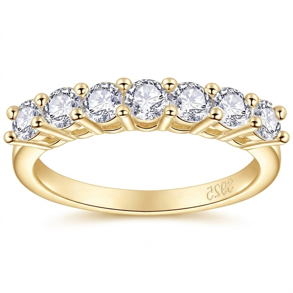 #06 7-Stone Moissanite Half Eternity Rings