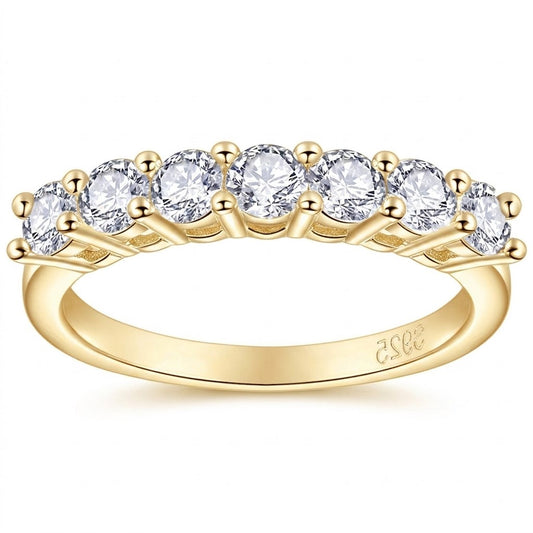 #06 7-Stone Moissanite Half Eternity Rings