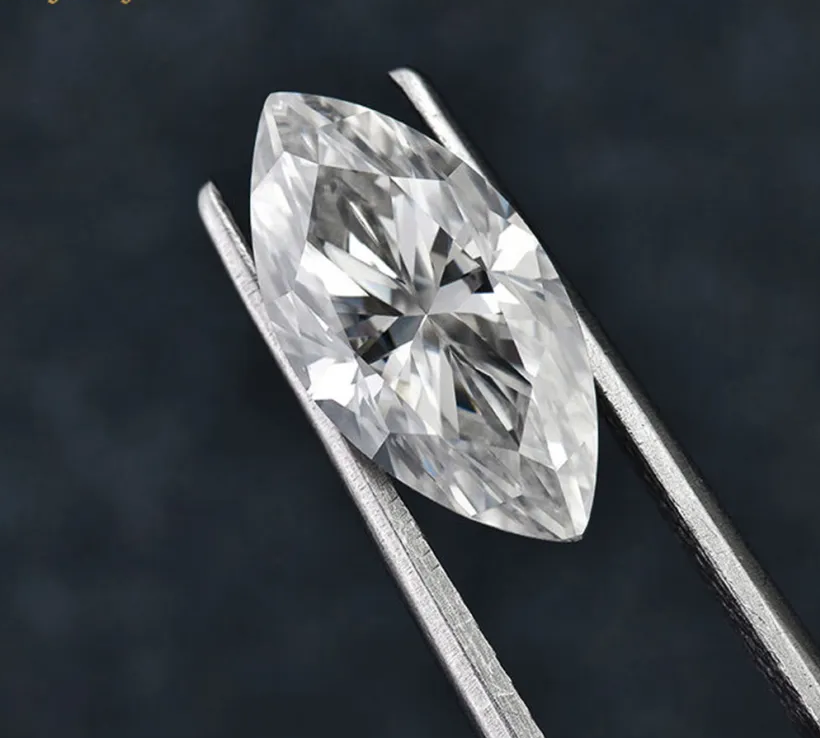 VNK Marquise Cut Moissanite Loose Stone 3EX D Color VVS1  Wholesale