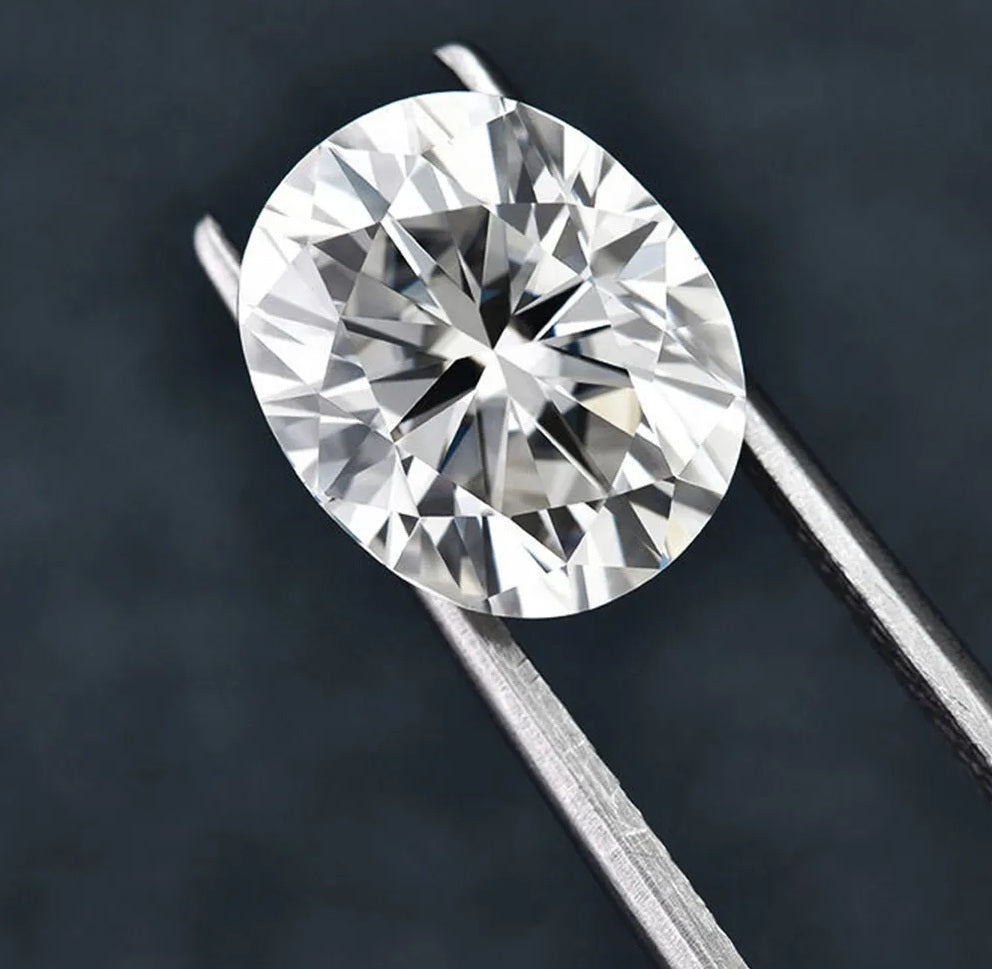 VNK Oval Cut Moissanite Loose Stone 3EX D Color VVS1  Wholesale