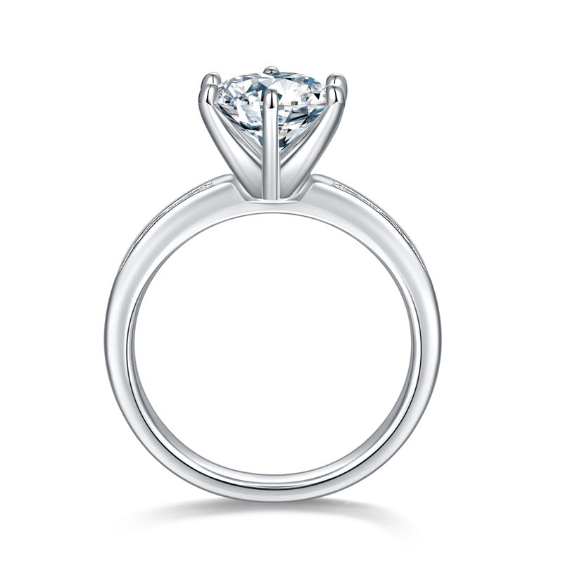 2ct Round Full Moissanite Engagement Ring