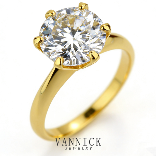 6prong Classic Round Moissanite Engagement Ring#150