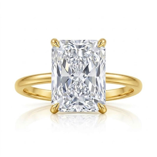 Rectangular Radiant Moissanite Ring#84