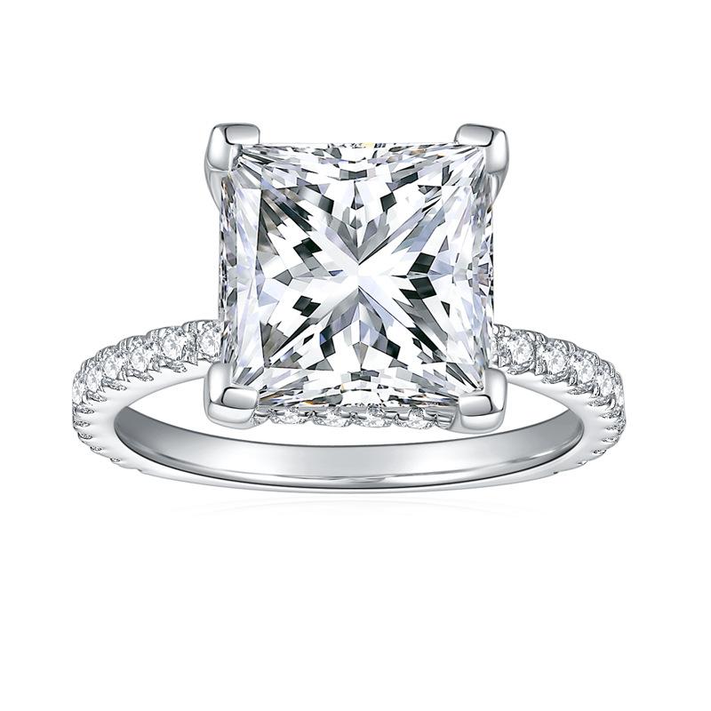 #23 Princess Cut Moissanite Engagement Ring – S925 Silver