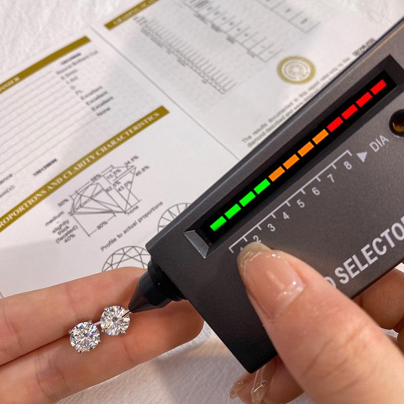 #02 Four-Prong Moissanite Stud Earrings S925 Sterling Silver