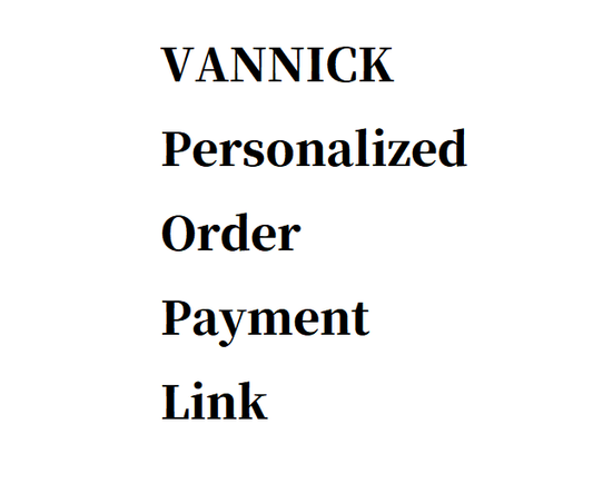 VANNICK Personalized Order Payment