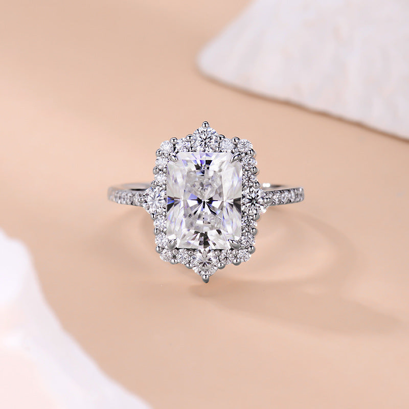 Selina Luxury Radiant Moissanite Ring