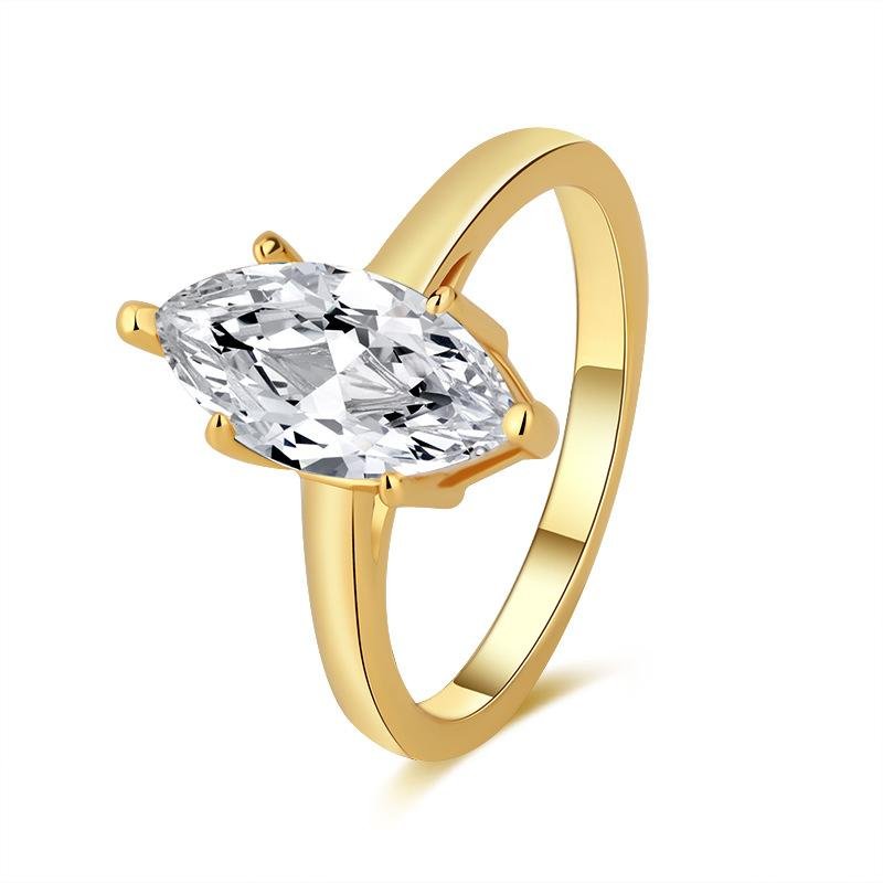 94 VNK Marquise Moissanite Solitaire Ring – 925 Sterling Silver Engagement Rings - VANNICK