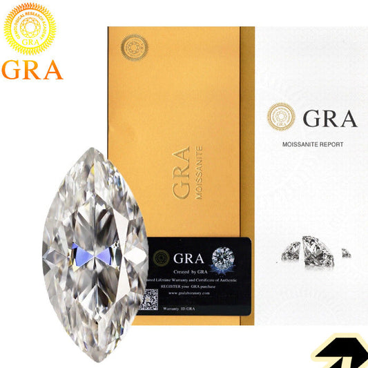 VNK Marquise Cut Moissanite Loose Stone 3EX D Color VVS1  Wholesale