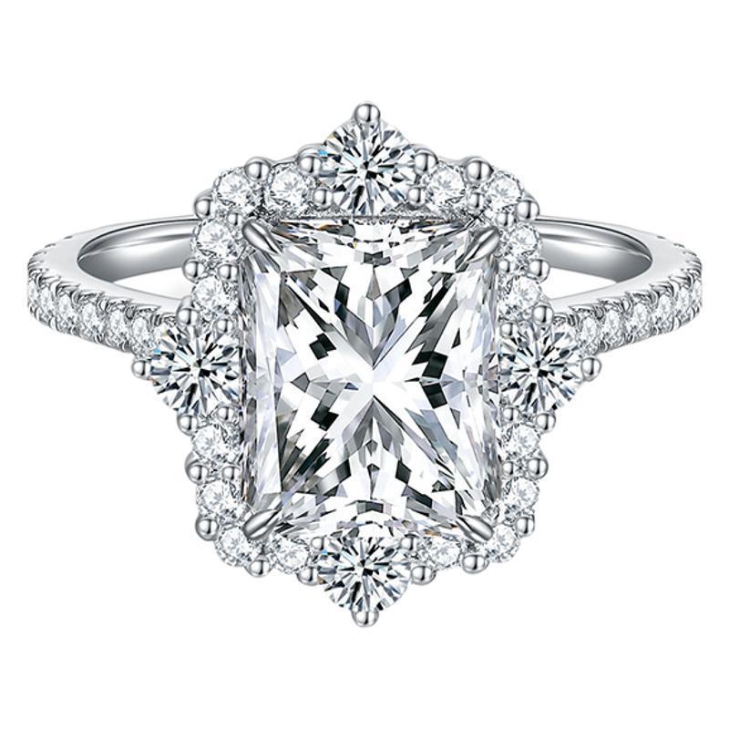 Selina Luxury Radiant Moissanite Ring