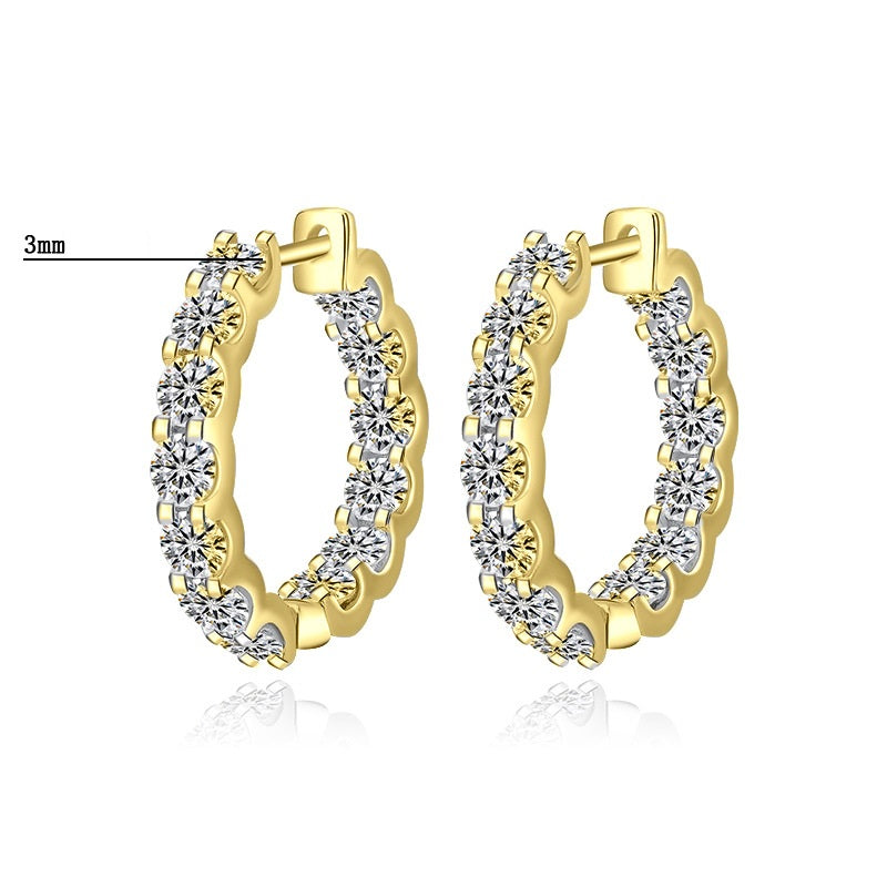 #165 VANNICK Full Eternity Moissanite Hoop Earrings – 2.6ct Total Weight