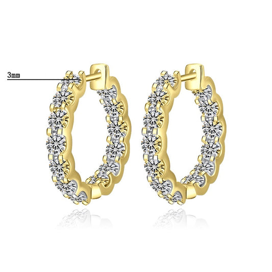 #165 VANNICK Full Eternity Moissanite Hoop Earrings – 2.6ct Total Weight