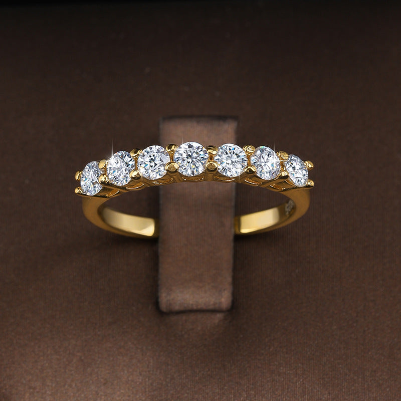 #06 7-Stone Moissanite Half Eternity Rings