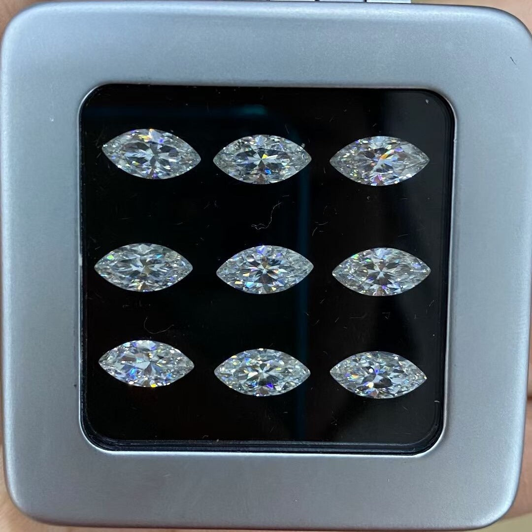 VNK Marquise Cut Moissanite Loose Stone 3EX D Color VVS1  Wholesale