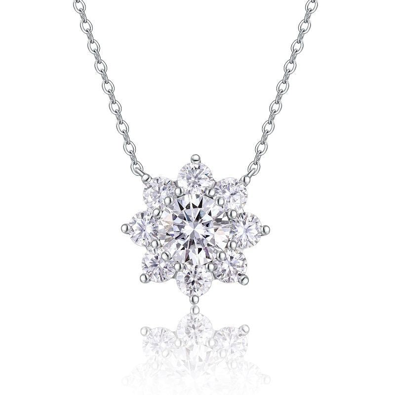 Cluster Moissanite Pendant Necklace#148