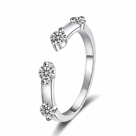 Open-End Multi-Stone Moissanite Ring No.113