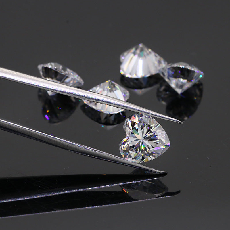 VNK Heart Cut Moissanite Loose Stone 3EX D Color VVS1  Wholesale