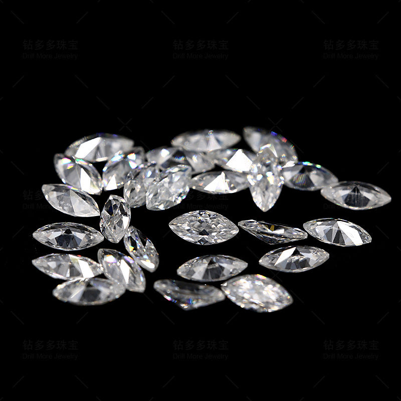 VNK Marquise Cut Moissanite Loose Stone 3EX D Color VVS1  Wholesale