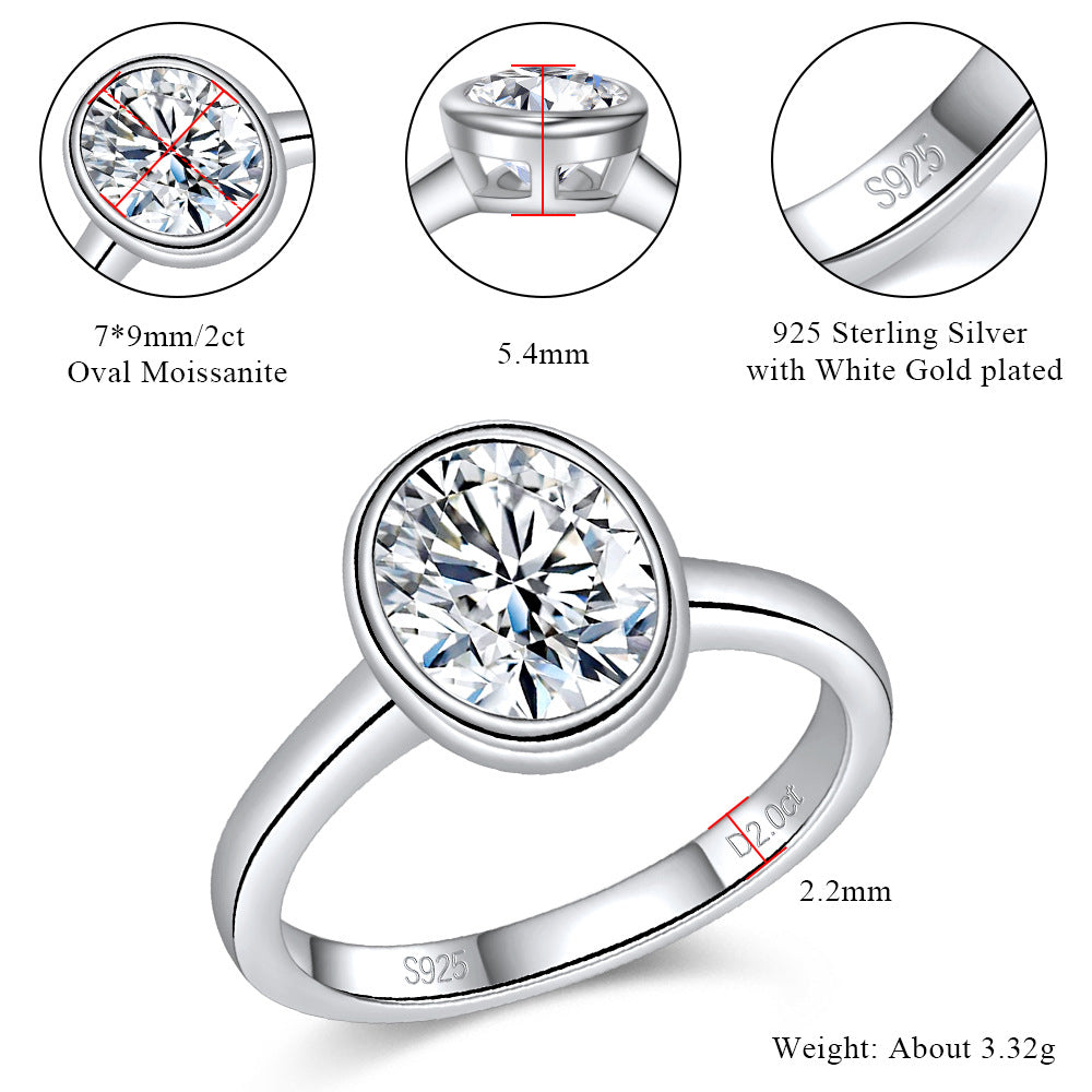 Bezel Setting Moissanite Ring Series