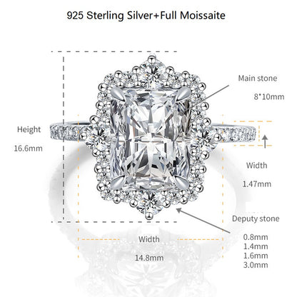 Selina Luxury Radiant Moissanite Ring