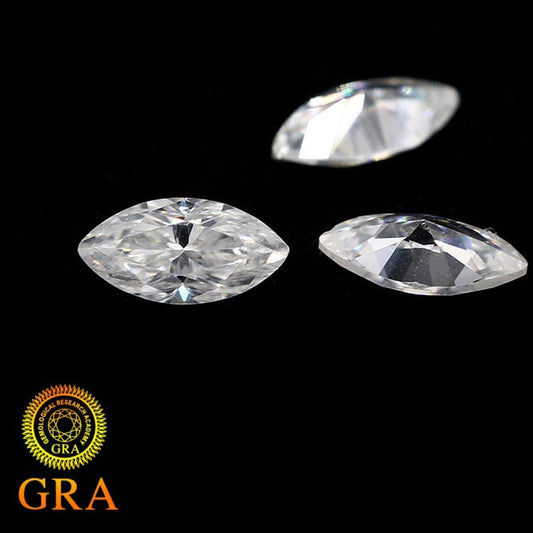 VNK Marquise Cut Moissanite Loose Stone 3EX D Color VVS1  Wholesale
