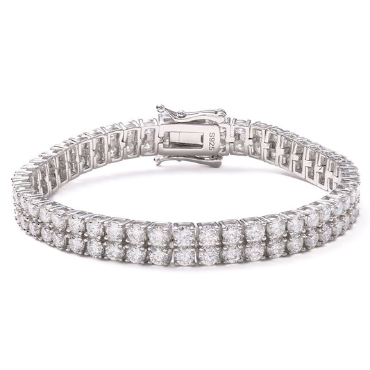 #153 VANNICK Double-Row Moissanite Tennis Bracelet in 925 Sterling Silver