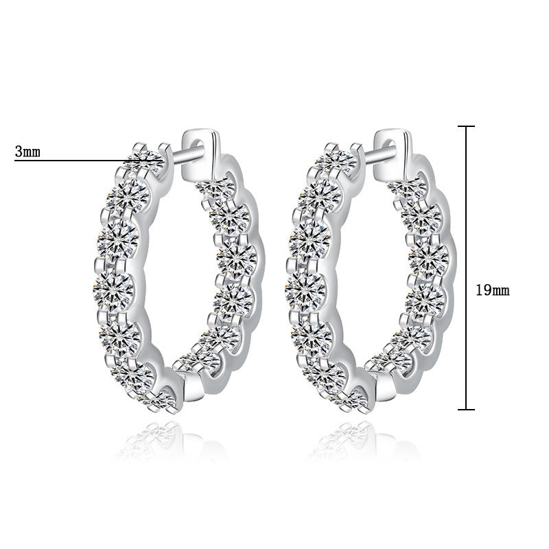 #165 VANNICK Full Eternity Moissanite Hoop Earrings – 2.6ct Total Weight