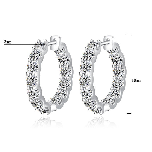 #165 VANNICK Full Eternity Moissanite Hoop Earrings – 2.6ct Total Weight