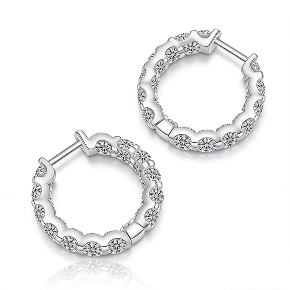 #165 VANNICK Full Eternity Moissanite Hoop Earrings – 2.6ct Total Weight