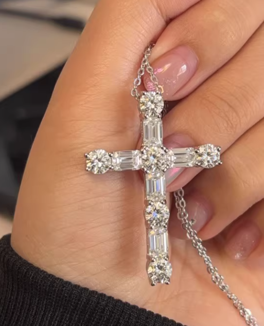 #108 Cross Pendant Necklace Collection 925 Sterling Silver Jewelry
