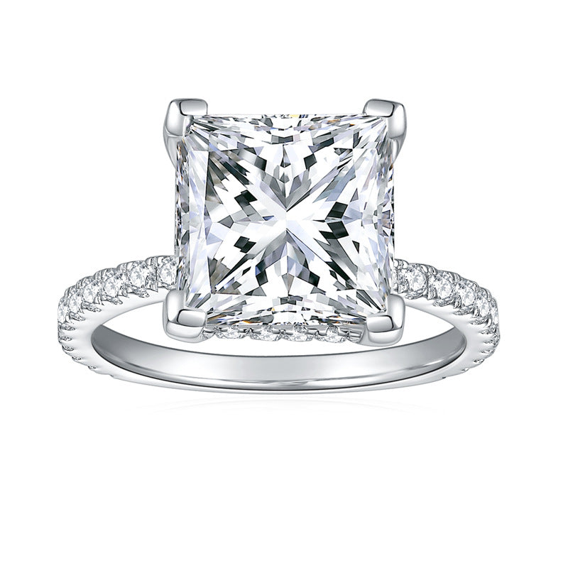 Queena Princess Moissanite Engagement Ring
