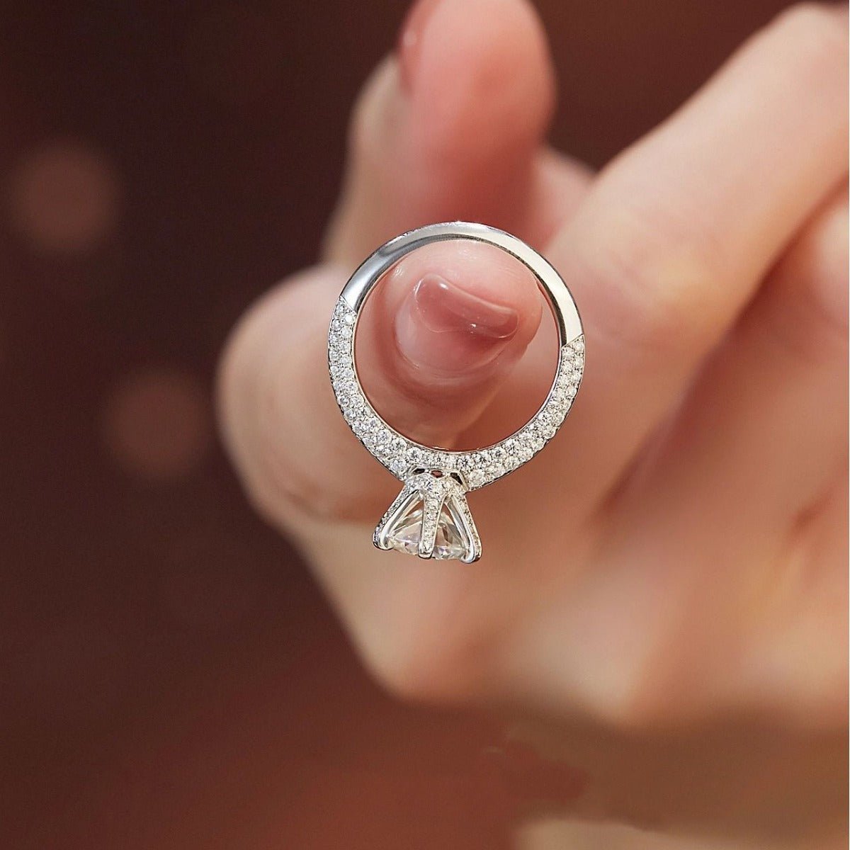 <Adamina>Luxury T Moissanite Engagement Ring - VANNICK
