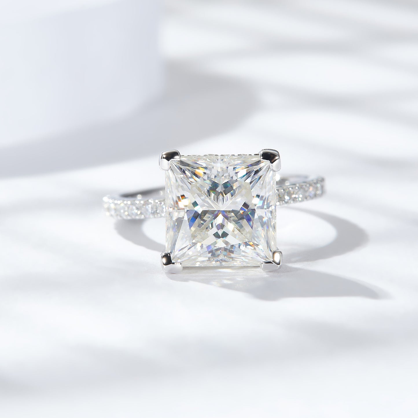 Queena Princess Moissanite Engagement Ring