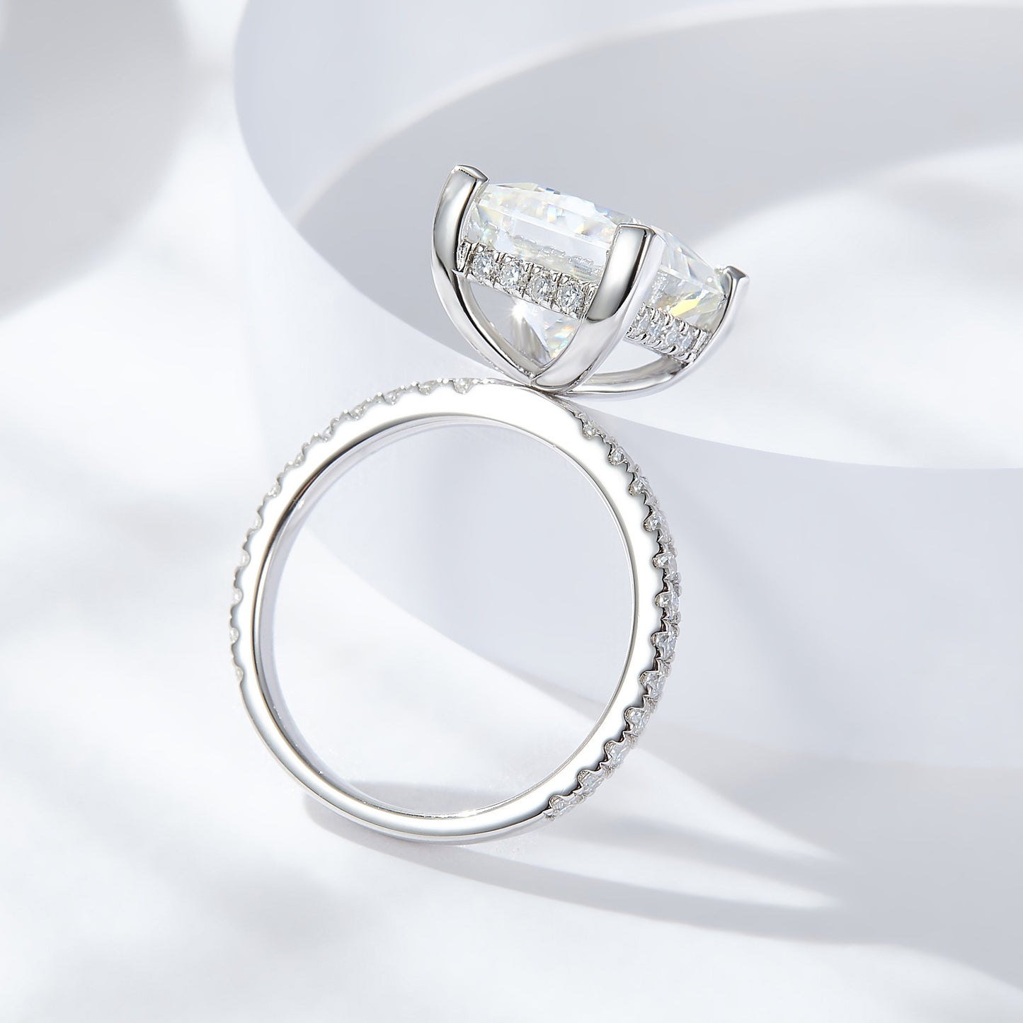 Queena Princess Moissanite Engagement Ring