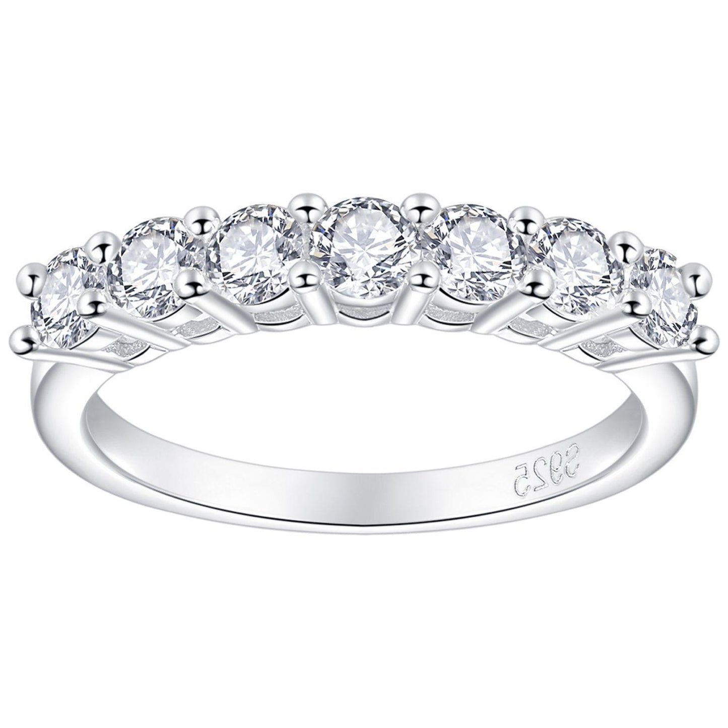 #06 7-Stone Moissanite Half Eternity Rings