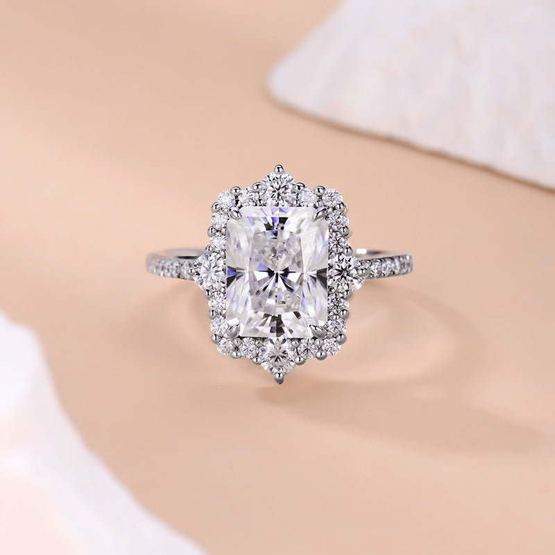 Selina Luxury Radiant Moissanite Ring - VANNICK