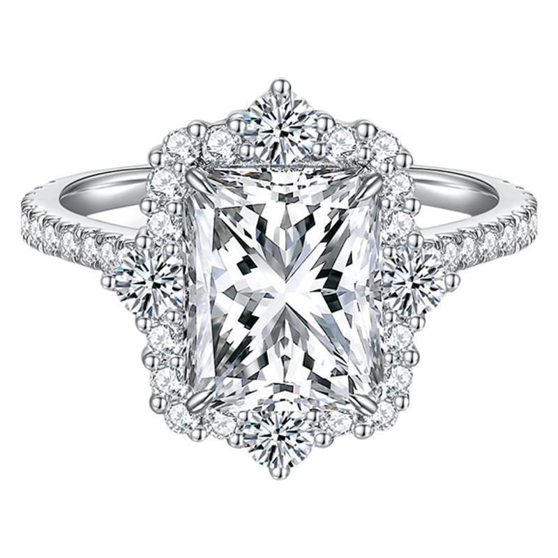 Selina Luxury Radiant Moissanite Ring - VANNICK