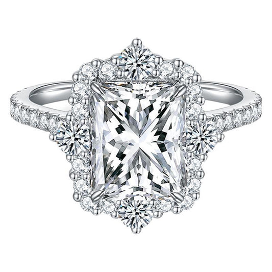 Selina Luxury Radiant Moissanite Ring - VANNICK